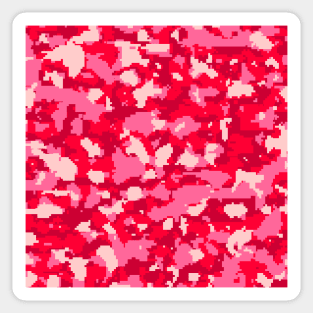 Pink Red Digital Camouflage Sticker